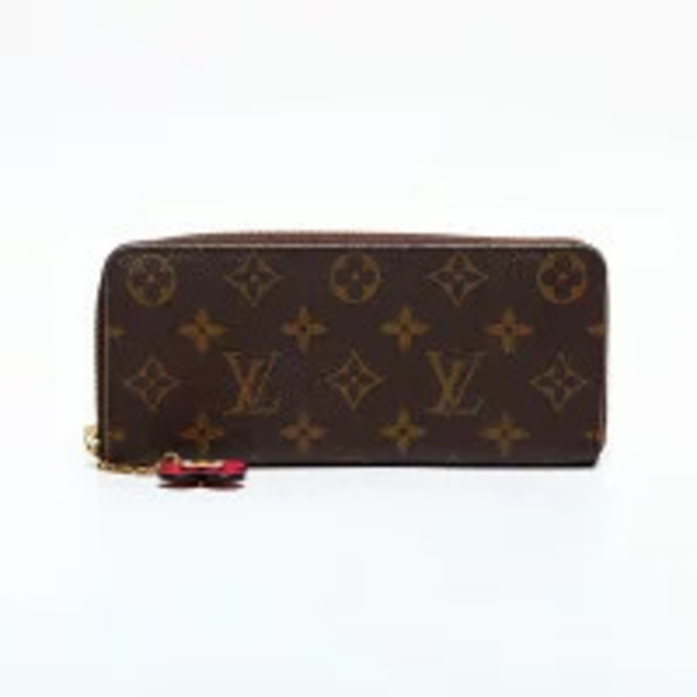 Louis Vuitton Monogram Portefeuille Clemence Long Wallet Brown